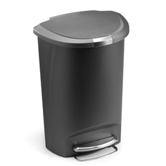 50 litre, semi-round pedal bin