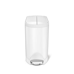 10L butterfly pedal bin - white finish - main image