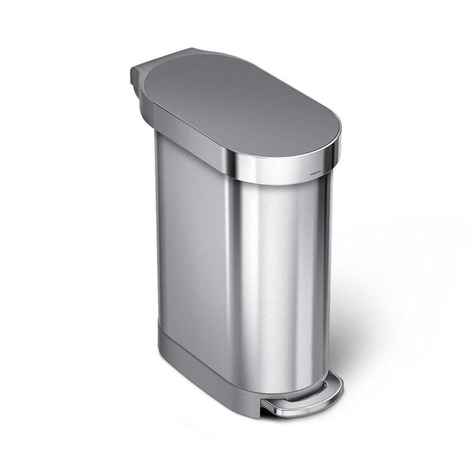 45 litre, slim pedal bin with liner rim